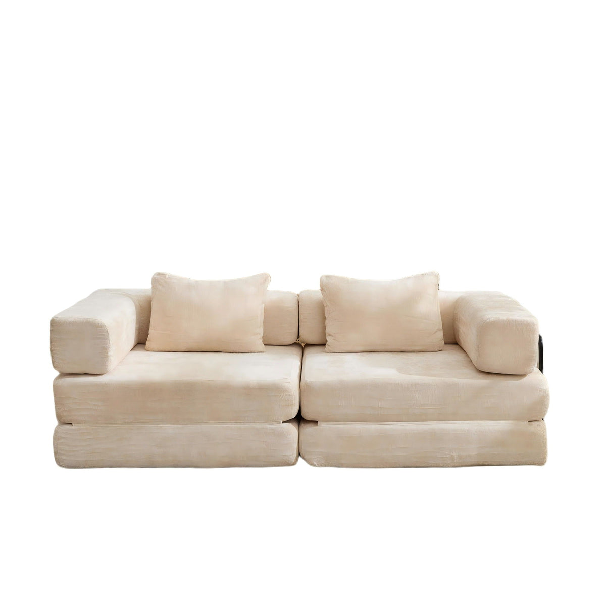 Convertible Floor Sofa Bed With Pillow Back Support Armrest - Marijuana Mama
