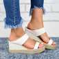 European Wedge Hemp Rope Sandals