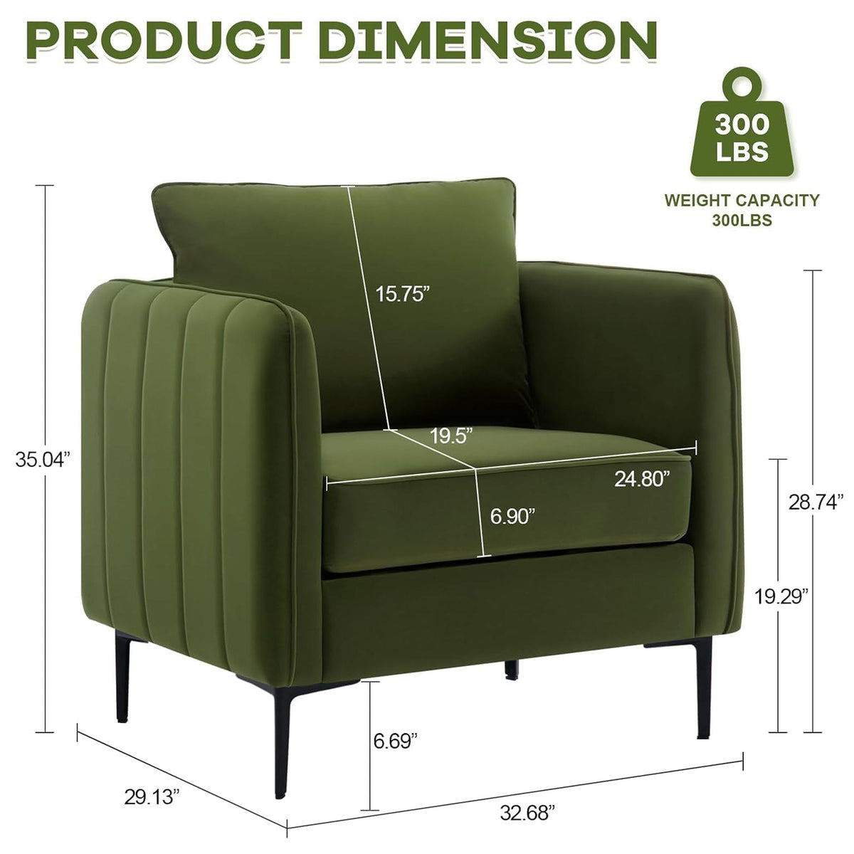 Accent Chair With Pillow For Living Room - Marijuana Mama