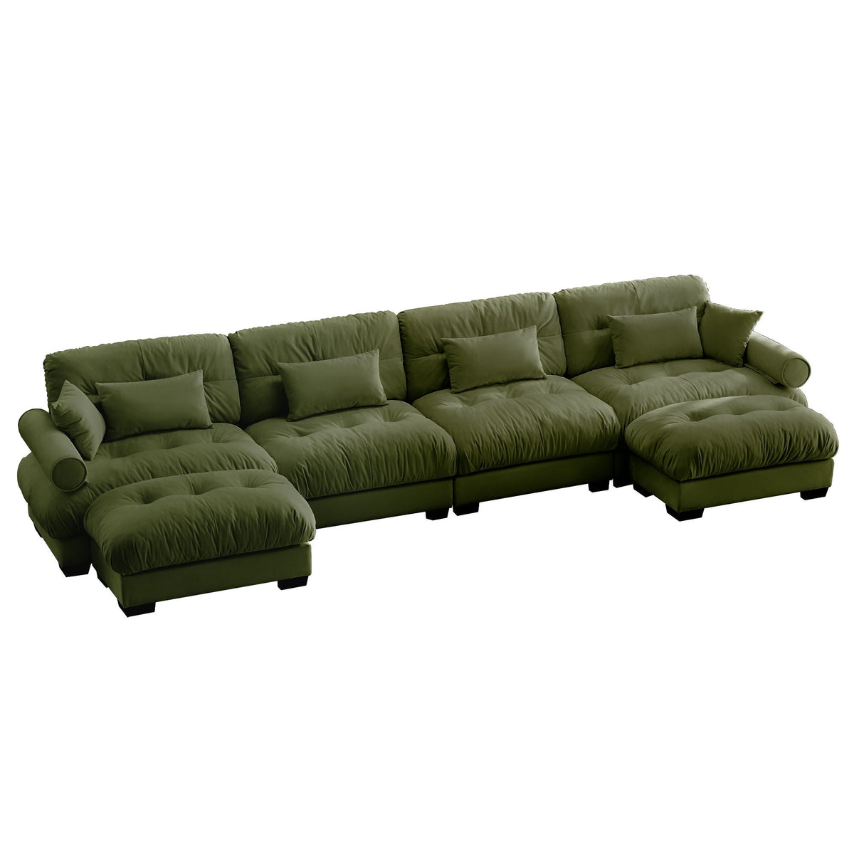 Super Comfort Oversized Modular Sectional Sofa With Movable Ottoman - Marijuana Mama