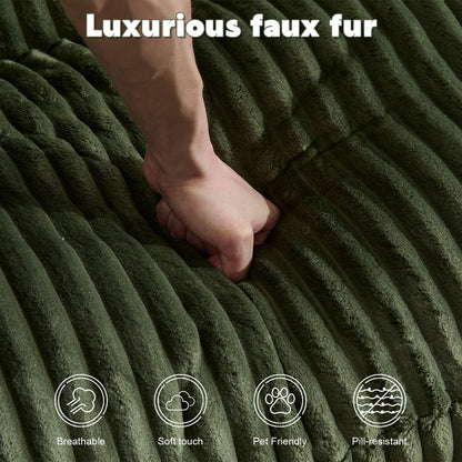 Double Chaise Lounge Chair, Oversized Upholstered Sleeper Cloud Couch - Marijuana Mama