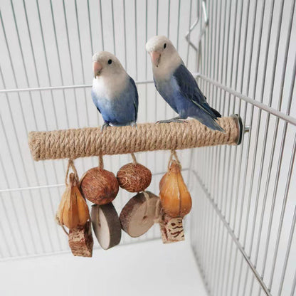 Hemp Rope Braided Bird Toy