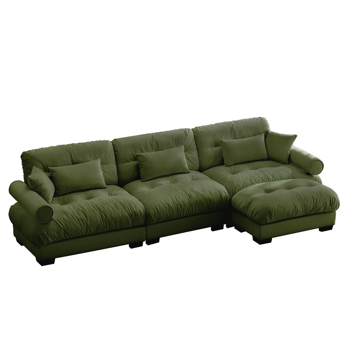 Super Comfort Oversized Modular Sectional Sofa With Movable Ottoman - Marijuana Mama