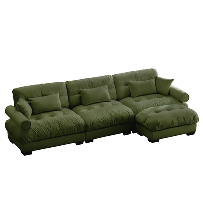 Super Comfort Oversized Modular Sectional Sofa With Movable Ottoman - Marijuana Mama