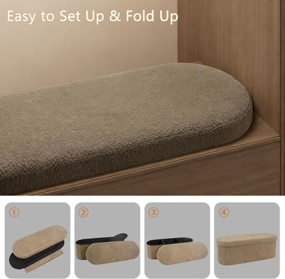 Folding Storage Ottoman