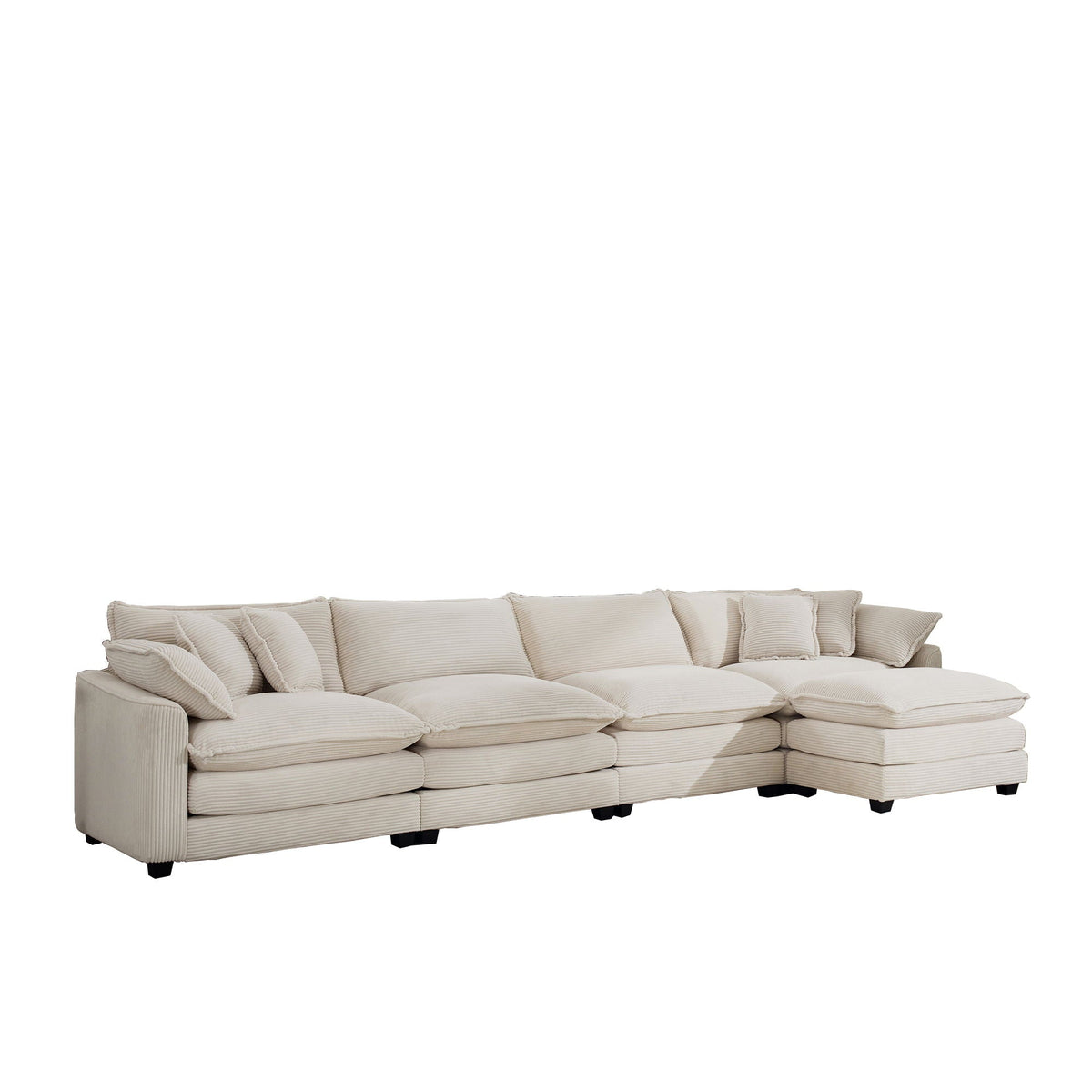 Modern Oversized Modular Cushion Sofa With Ottoman - Marijuana Mama