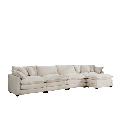 Modern Oversized Modular Cushion Sofa With Ottoman - Marijuana Mama