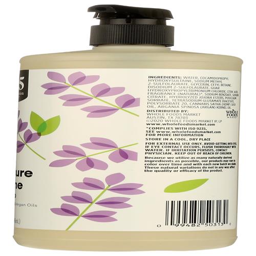 Whole Foods Market Moisture & Shine Shampoo With Hemp Seed & Argan Oil