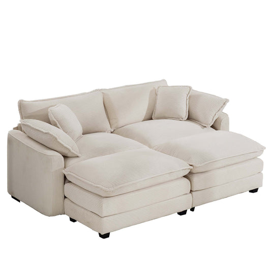 Modern Oversized Modular Cushion Sofa With Ottoman - Marijuana Mama