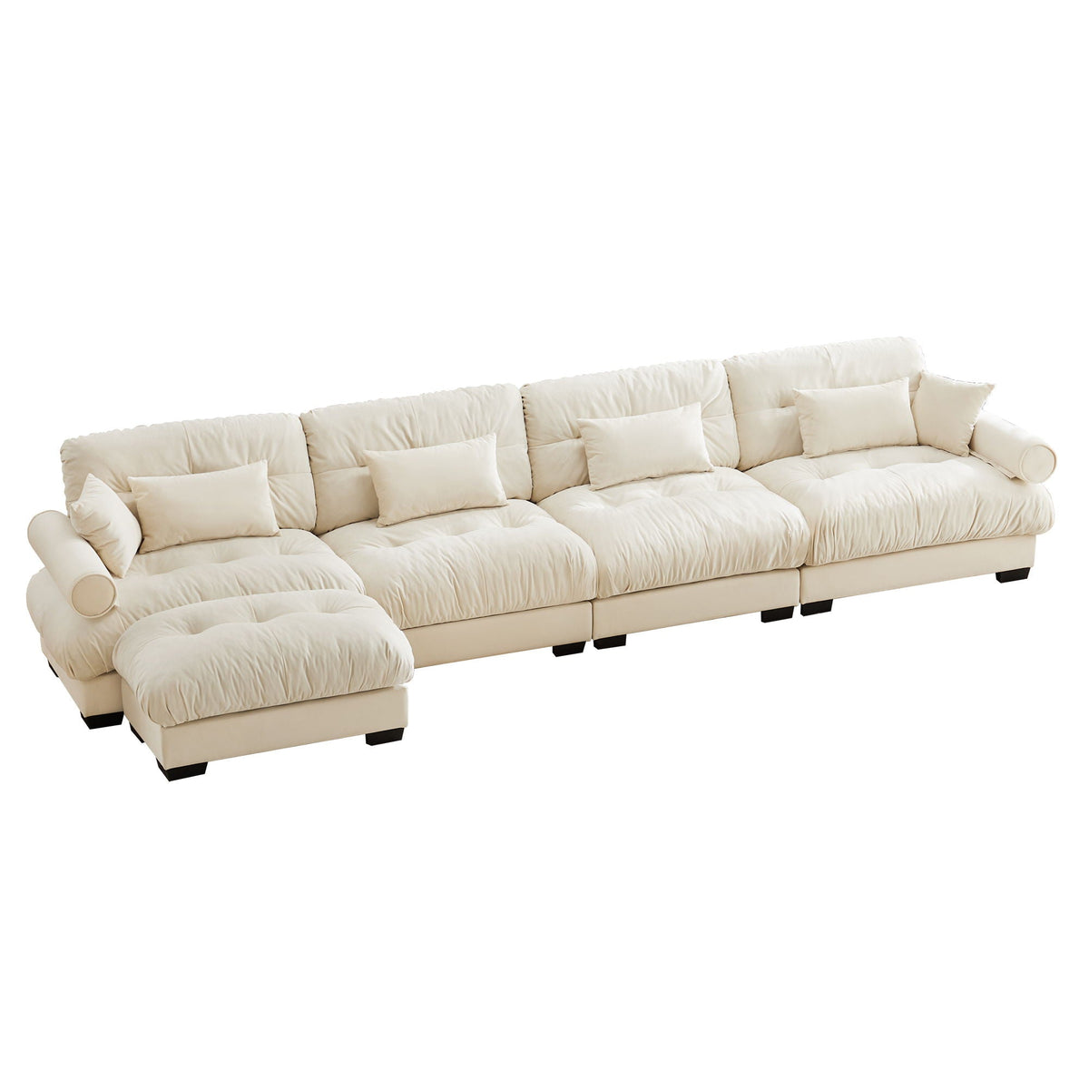 Super Comfort Oversized Modular Sectional Sofa With Movable Ottoman - Marijuana Mama