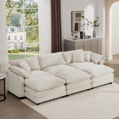 Modern Oversized Modular Cushion Sofa With Ottoman - Marijuana Mama