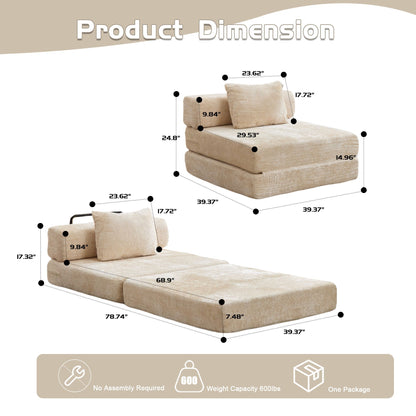 Convertible Floor Sofa Bed With Fixed Shape Frame For Living Room - Marijuana Mama