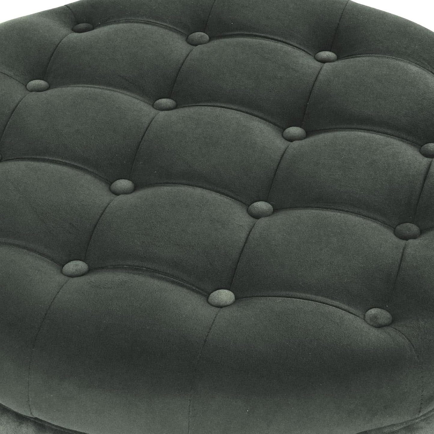 Handcrafted Loden Green Velvet Storage Ottoman