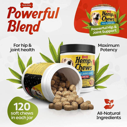 Hemp Hip & Joint Supplement for Dogs - 120 Count