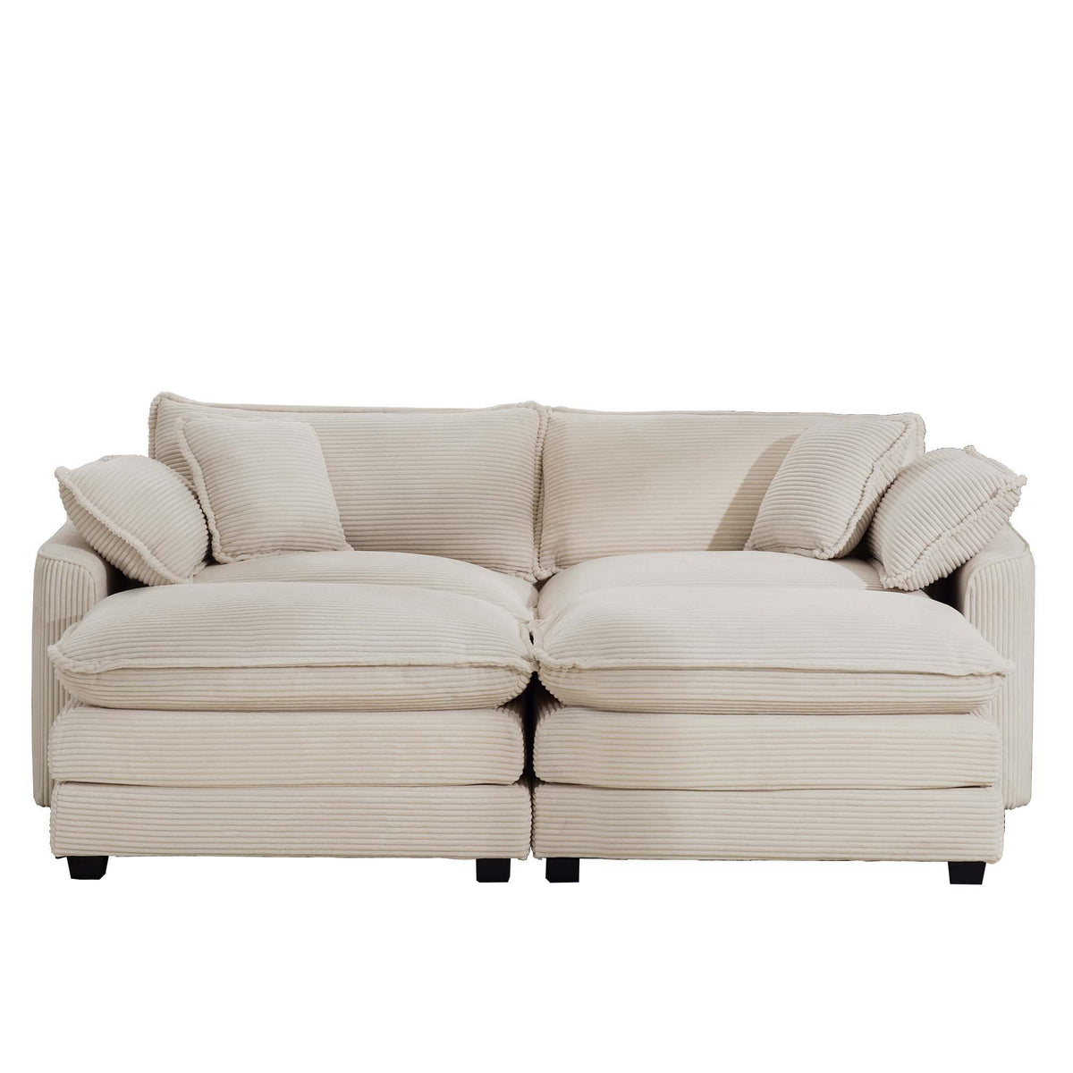 Modern Oversized Modular Cushion Sofa With Ottoman - Marijuana Mama