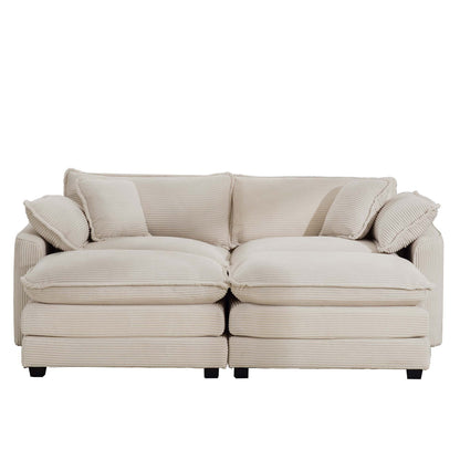 Modern Oversized Modular Cushion Sofa With Ottoman - Marijuana Mama
