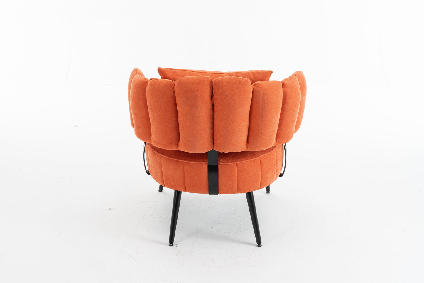 Chenille Orange Accent Chair