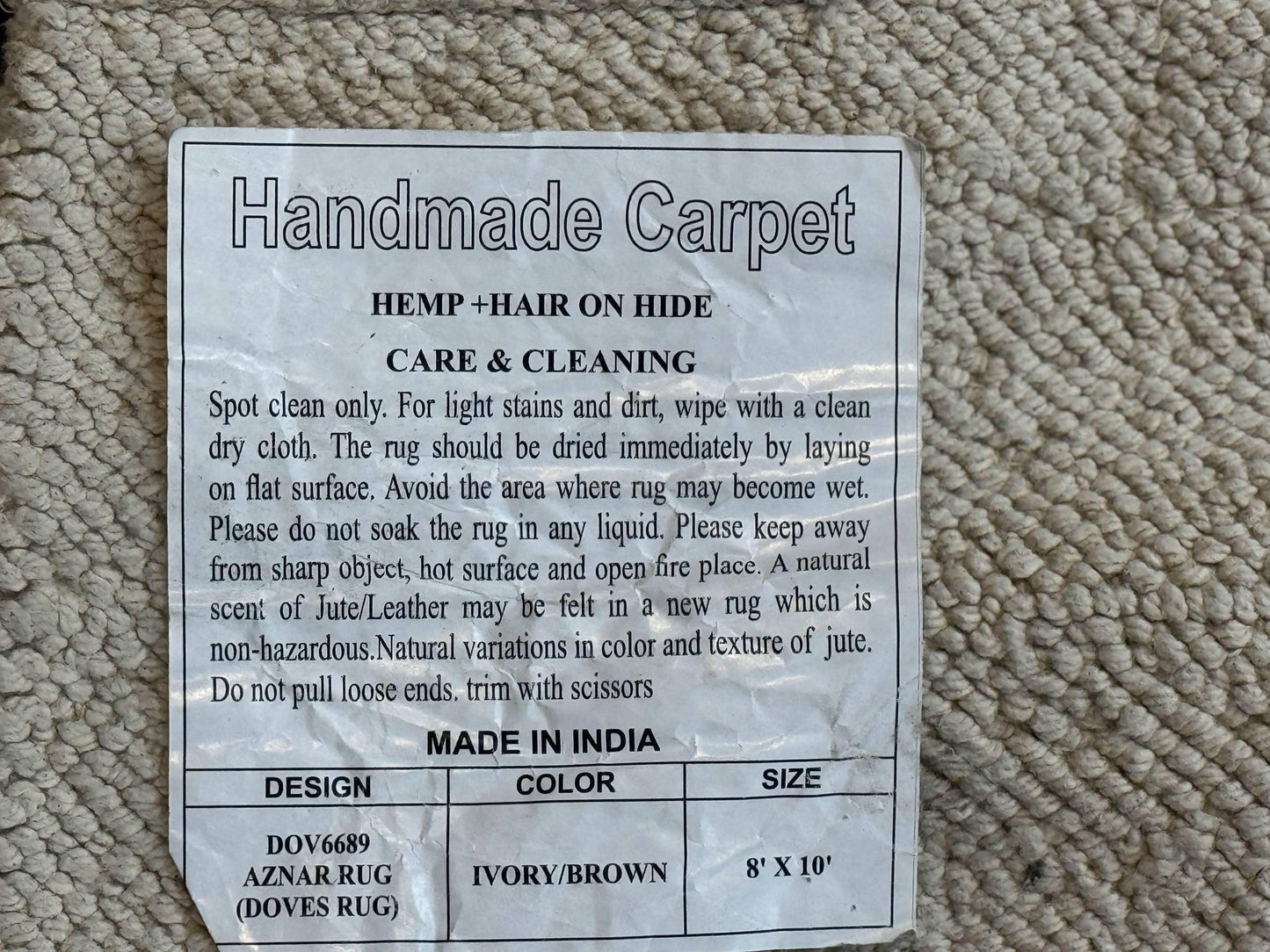 Handmade Contemporary Modern Indian Rug 8x10
