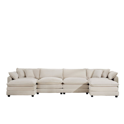 Modern Oversized Modular Cushion Sofa With Ottoman - Marijuana Mama