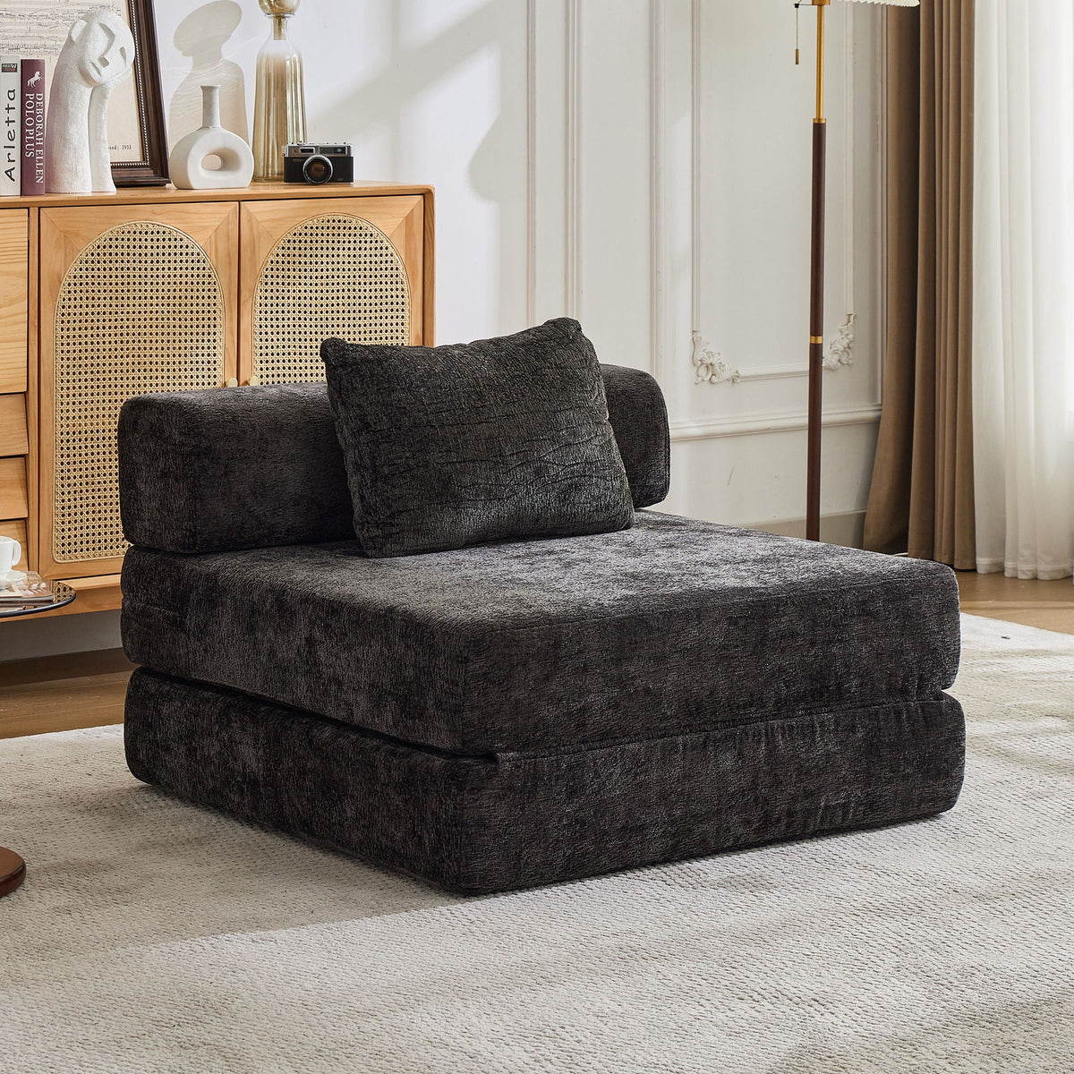 Convertible Floor Sofa Bed With Fixed Shape Frame For Living Room - Marijuana Mama