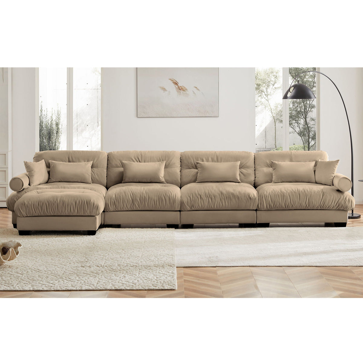 Modern Sectional Sofa With Ottoman - Marijuana Mama