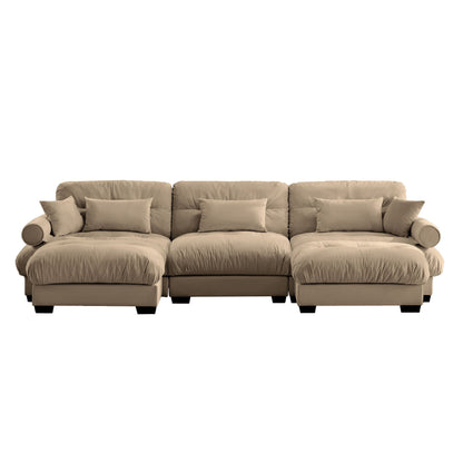Super Comfort Oversized Modular Sectional Sofa With Movable Ottoman - Marijuana Mama