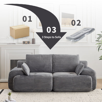 Comfy 2 Seater Large Sectional Sofa - Marijuana Mama