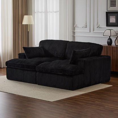 Double Chaise Lounge Chair, Oversized Upholstered Sleeper Cloud Couch - Marijuana Mama