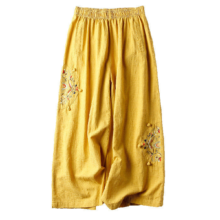 Summer Cotton Hemp Casual Pants - Marijuana Mama