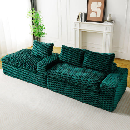 Modular Sofa, Convertible Twin Seat With Chaise Lounge - Marijuana Mama