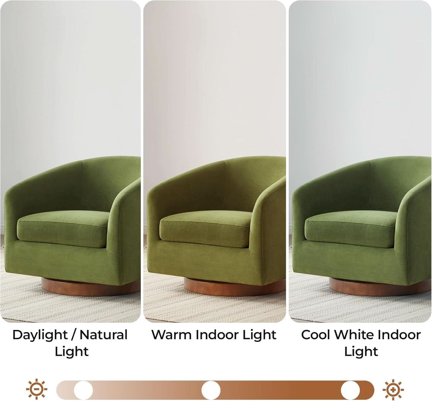 Forest Green Velvet Swivel Accent Chair Collection