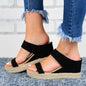 European Wedge Hemp Rope Sandals