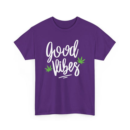 "Good Vibes" Marijuana Leaf T-Shirt