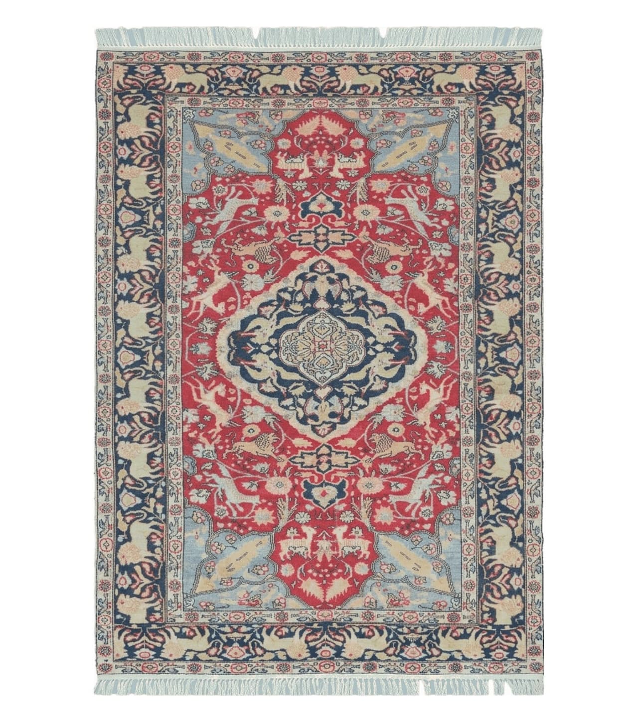 Antique Silk Turkish Kayseri Rug 4.5 x 6.7