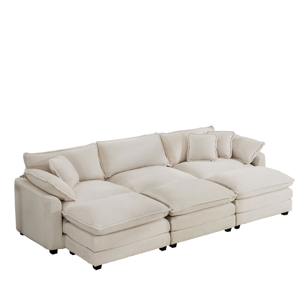 Modern Oversized Modular Cushion Sofa With Ottoman - Marijuana Mama
