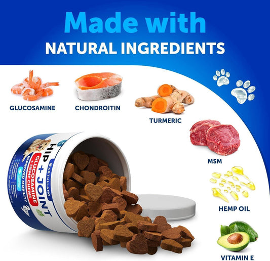 Hemp Hip & Joint Supplement for Dogs- 240 Count 2-Pack