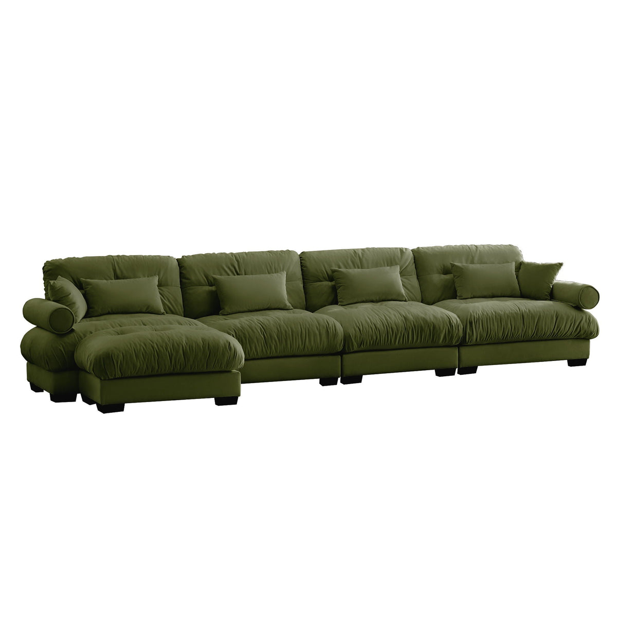 Super Comfort Oversized Modular Sectional Sofa With Movable Ottoman - Marijuana Mama