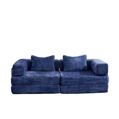 Convertible Floor Sofa Bed With Pillow Back Support Armrest - Marijuana Mama