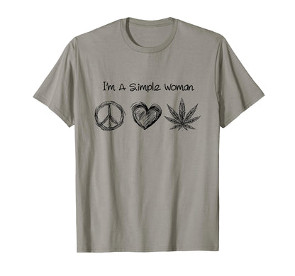 I'm Simple Peace Love Weed Tee
