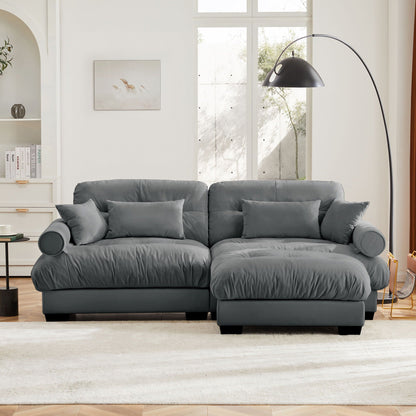 Super Comfort Oversized Modular Sectional Sofa With Movable Ottoman - Marijuana Mama