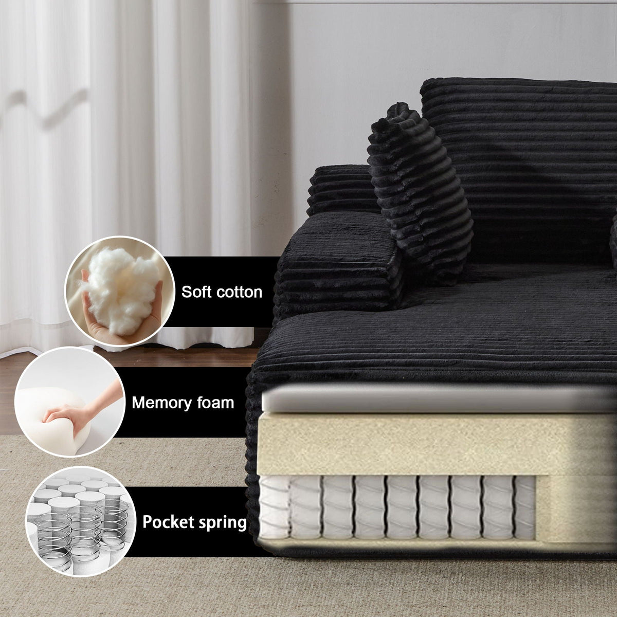 Oversized Chaise Lounge Chair Cozy Cloud Couch - Marijuana Mama