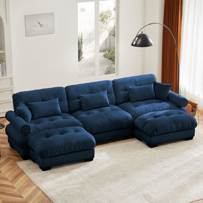 Super Comfort Oversized Modular Sectional Sofa With Movable Ottoman - Marijuana Mama