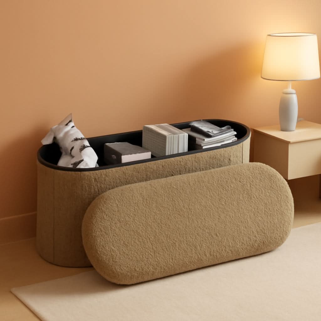 Folding Storage Ottoman