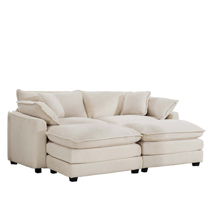 Modern Oversized Modular Cushion Sofa With Ottoman - Marijuana Mama