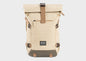 Nomad Hemp Rolltop Backpack in Beige and Green