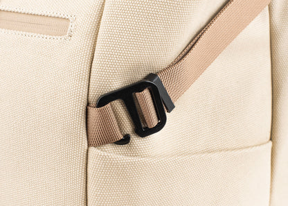 Nomad Hemp Rolltop Backpack in Beige and Green