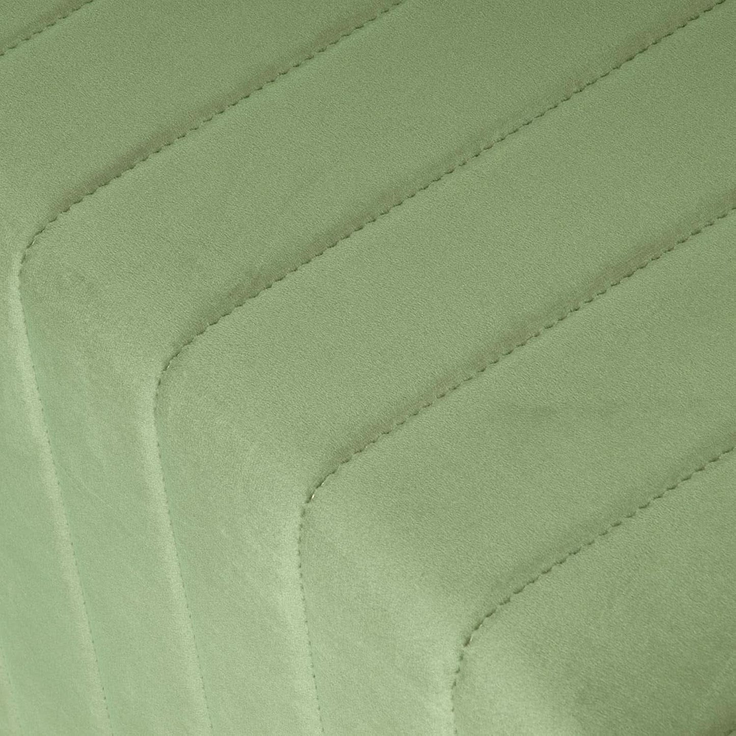 Elegant Green Velvet Tufted Channel Ottoman and Footstool