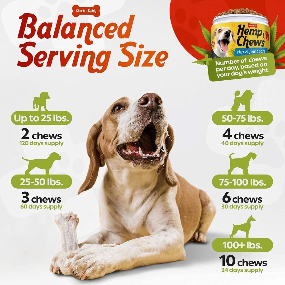 Hemp Hip & Joint Supplement for Dogs - 120 Count