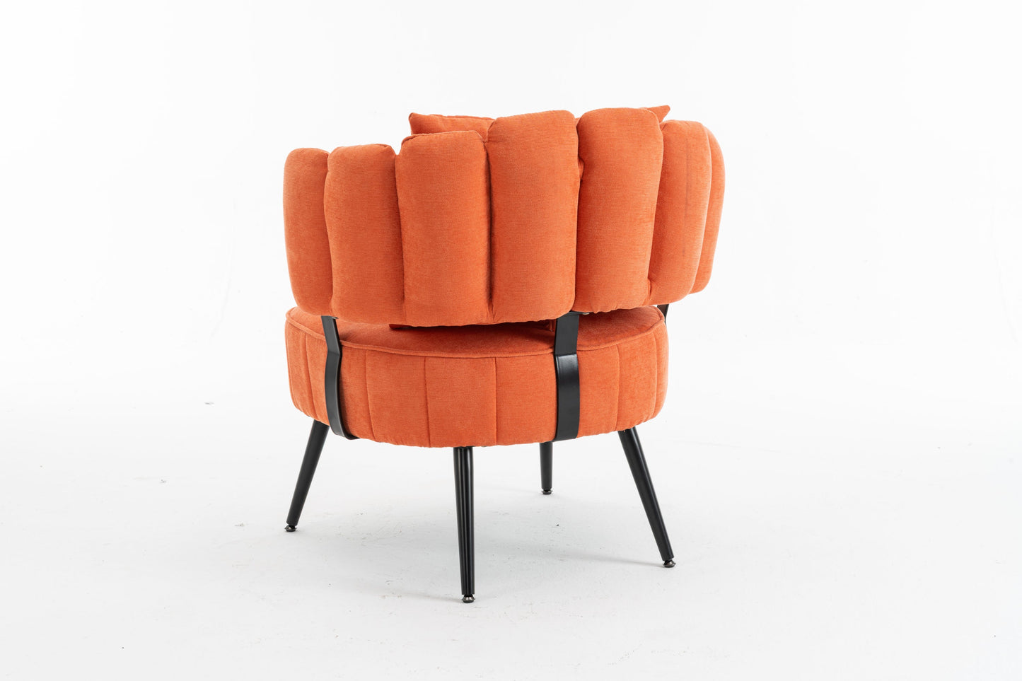 Chenille Orange Accent Chair