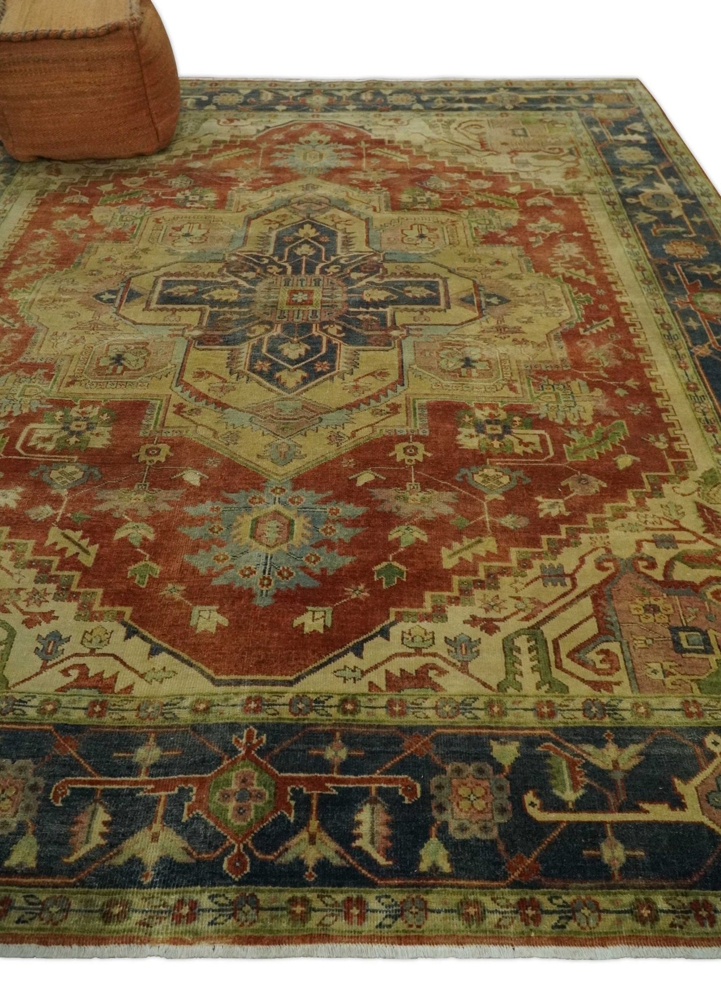8x10 Traditional Vintage Turkish Style Wool Area Rug